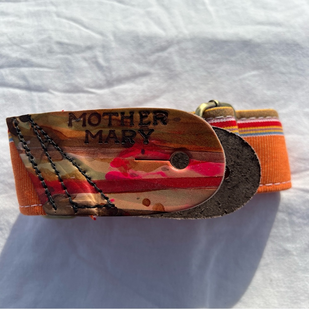 NWOT Mother Mary Company Orange Stripe Guitar Strap